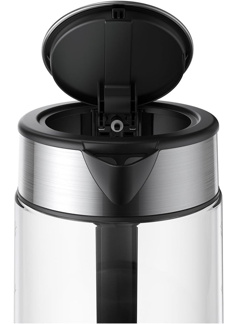Mii Electric Glass Kettle |1.7 Liters Large Capacity |5 Minutes Boil with 2200W high power output | LED light display Heating indicator - Image 3